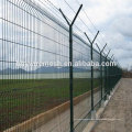 airport welded wire fence concertina fence on top for security fence